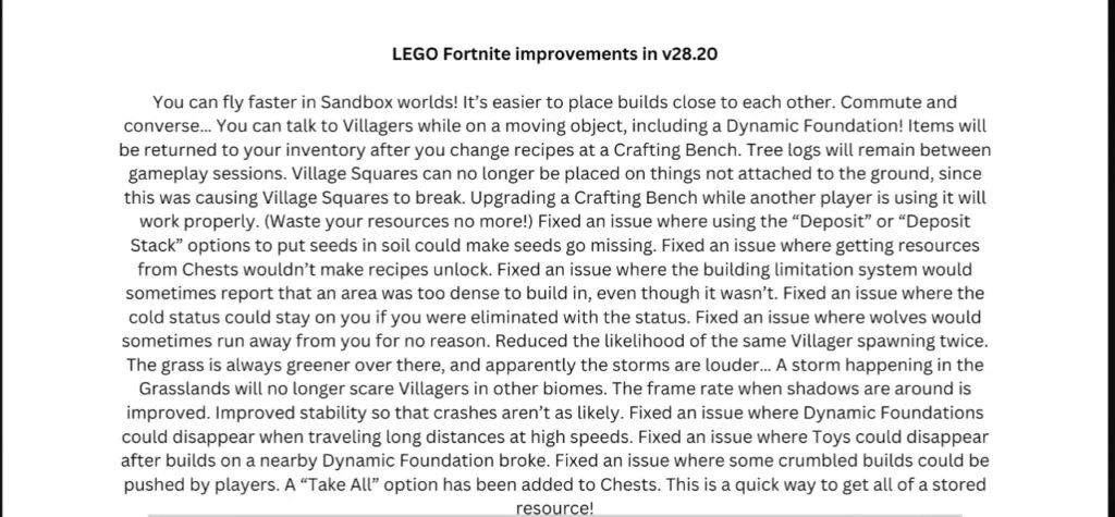 fortnite update 28.20